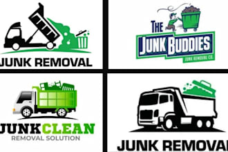 junk removal logo junk removal leads landing page design junk removal website