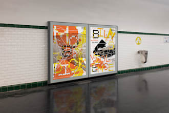 design an experimental poster with bold typography