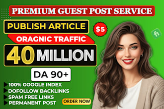 do SEO guest post backlink, premium guest post service da 90 authority links