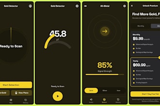 build a gold detector app, coin identify app, metal detector app