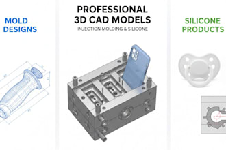 create professional 3d cad model and mold for injection molding silicone