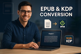 convert the document file into the epub or kindle format