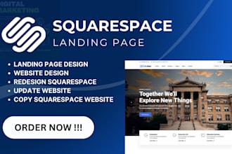 build squarespace website redesign squarespace landing page squarespace expert