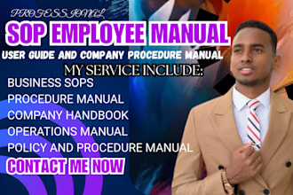 create sop employee handbook user guide and procedure manual
