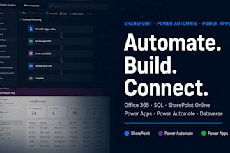develop sharepoint, power apps, office 365, power automate, sql and powershell