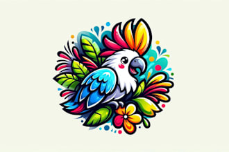 design cockatoo mascot logo twitch and youtube gaming clan