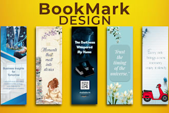 design clean, modern, and custom bookmark designs