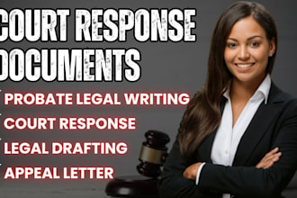 draft appeal letter and court response documents for civil and probate cases