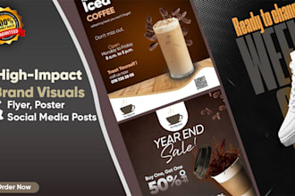 design modern flyer, social media posters quicky