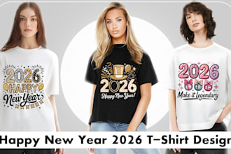 create trending new year 2026 tshirt designs