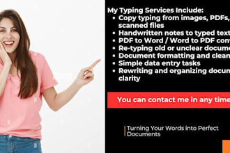 do accurate copy typing, PDF to word