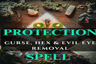 perform a curse hex removal ritual with spiritual protection and energy healing