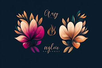 design magical floral monogram for elegant branding
