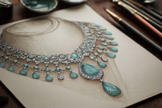make jewellery hand sketch