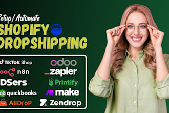 automate shopify orders inventory sync quickbooks zoho odoo zapier n8n make com