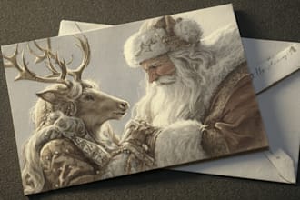 design a christmas card, greeting card, christmas video