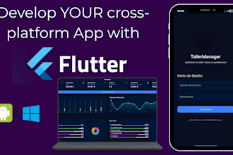 create an app with ai integrated and database, for android and windows