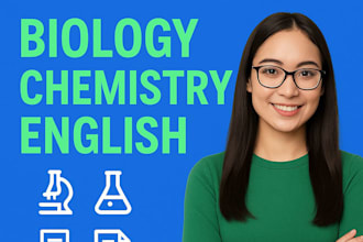 tutor biology, chemistry and english online