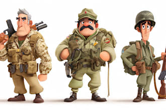 draw military themed illustrations