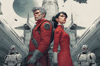 draw sci fi illustration and sci fi art