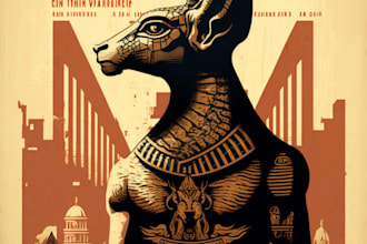 design t shirt logo with egyptian vibe