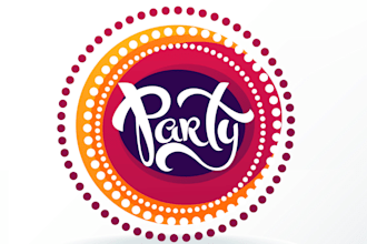 design awesome party logo for you with unlimited revision