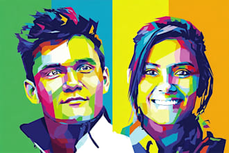 draw your photo into wpap pop art