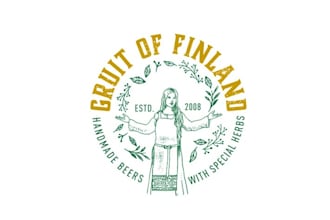 design powerful a old world logo for fruit of finland beer