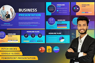 design pitch deck and modern ppt presentation
