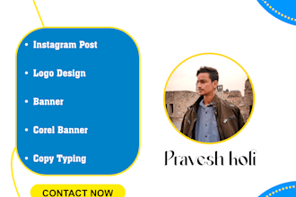 design instagram post, corel banner and logo