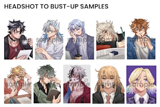 draw your own characters or the characters you like in anime style