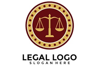 design law, lawyer, law firm, and legal service logo