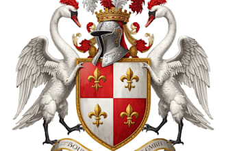 create a premium heraldic family crest or royal shield logo