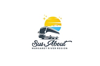 make iconic private bus logo with charters tours south west