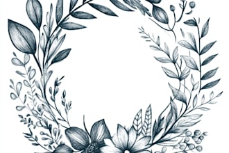 design a hand drawn botanical boho logo