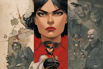 draw a cover art or comic cover art