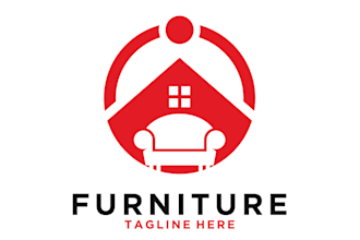design super furniture store logo with express delivery