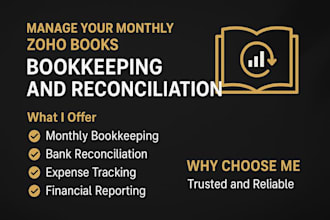 manage your monthly zoho books bookkeeping and reconciliation