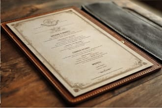create a retro vintage creative restaurant menu design