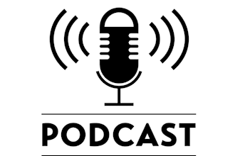 create modern podcast logo design for music studio radio entertainment