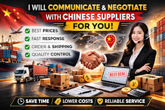 communicate and negotiate with chinese suppliers for you