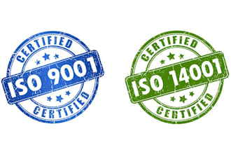 help you with iso 9001 or iso 14001 certification