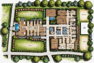 draw site plan, property map, plat map, landscape design