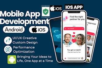 develop mobile app dating app, dating website, chating app clone android ios app
