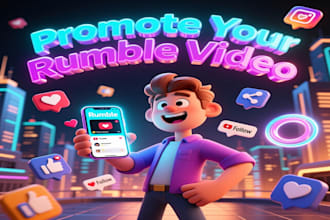 promote your rumble video for real views, followers and engagement