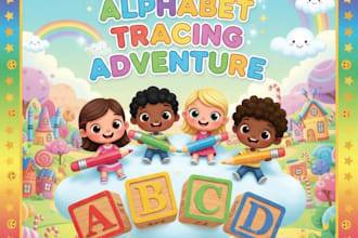 design kdp book, numbers and shapes tracing book for kids