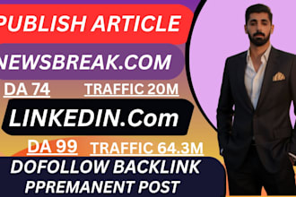 write and publish SEO article on linkedin,com and medium,com premium guest post