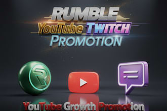 organic rumble youtube ,twitch promotion, growth promotion