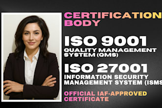 iso 27001 ,9001 documentation and certification