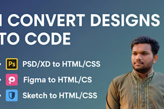 psd to html figma to html css sketch to html responsive
